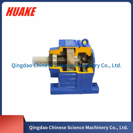 Fourniture de réducteurs à engrenages hélicoïdaux à dents dures série R avec une variété de réducteurs industriels mécaniques horizontaux et verticaux dans différents styles